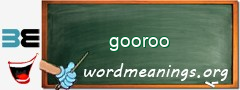 WordMeaning blackboard for gooroo